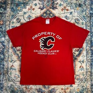 Vintage NHL Calgary Flames Hockey Club T-shirt Size XL